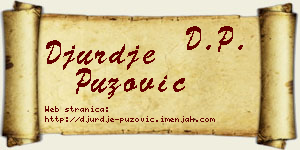 Đurđe Puzović vizit kartica
